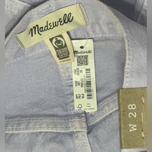 NWT Madewell The Perfect Vintage Straight Jean in Light Purple W 28 - Picture 3 of 6
